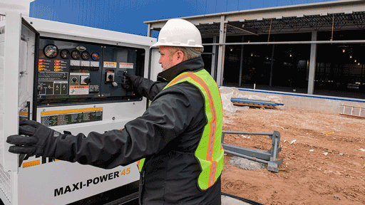 Allmand employee working on Maxi-Power