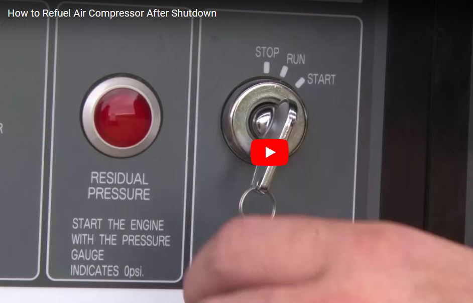 How to Refuel the Unit After Shutdown on a Compressor