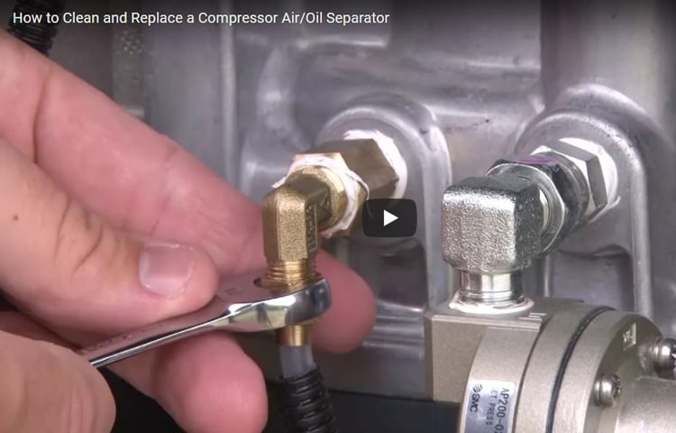 How to Change the Air/Oil Separator and Clean the Strainer on an Air Compressor
