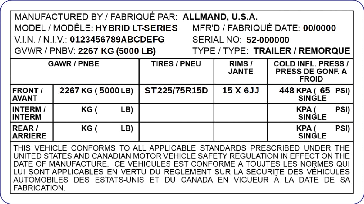 SERIAL-VIN TAG 113590